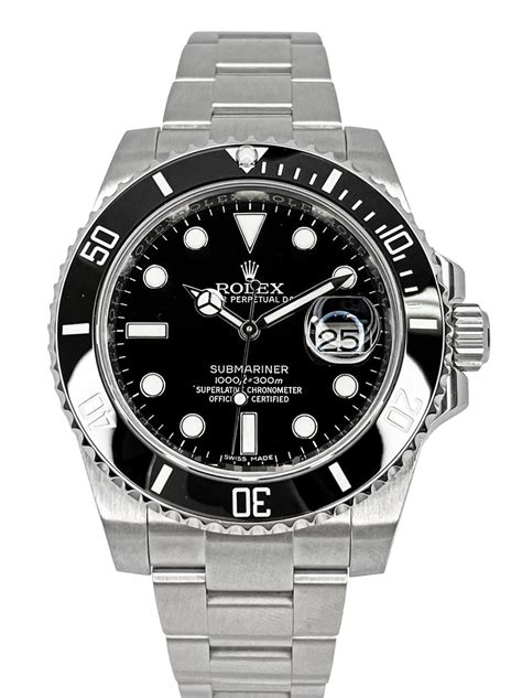 stainless steel rolex ceramic submariner date|Rolex Submariner Date steel black.